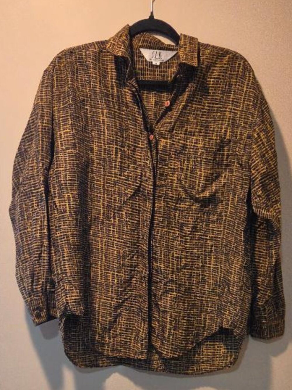 S.L.B. by Sunny Leight 100% Silk Button-down Blouse Vintage 1990's